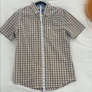Men's Blue and Yellow Checkered Shirt